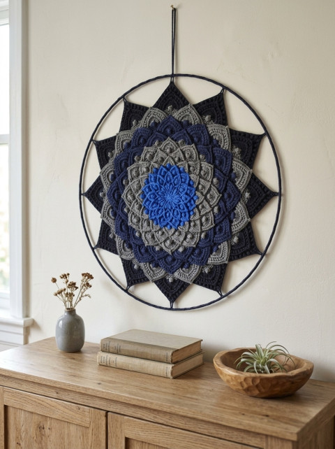Mandala Lotosový květ - 45 cm meditace harmonie meditační lotosový květ mandaly mndala 