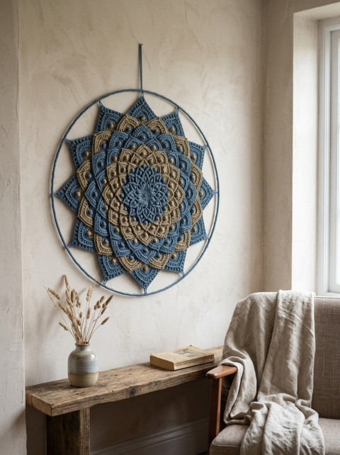 Mandala Lotosový květ - 45 cm meditace harmonie meditační lotosový květ mandaly mndala 