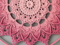 Mandala Růžová hvězda -průměr 45 cm