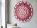Mandala Růžová hvězda -průměr 45 cm