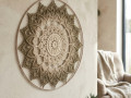 Mandala Khaki hvězda - průměr 45 cm