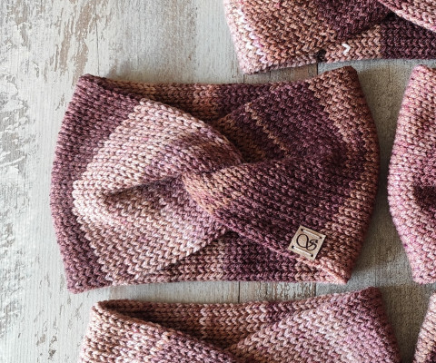 Pletená čelenka č.7 zima podzim pletené čelenka pletená čelenky na zimu na podzim 