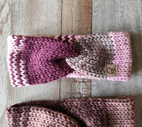 Pletená čelenka č.37 zima podzim pletené čelenka pletená čelenky na zimu na podzim 