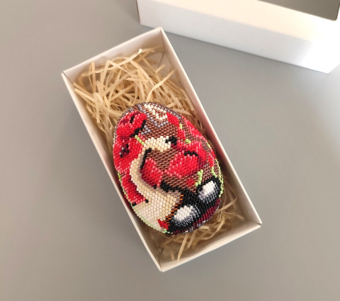 Velké vajíčko z korálků v krabičce jaro velikonoce vajíčka velikonoční vejce kraslice vajíčko výslužka svátky jara pomlázka hody 