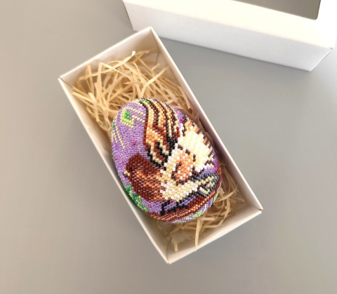 Velké vajíčko z korálků v krabičce jaro velikonoce vajíčka velikonoční vejce kraslice vajíčko výslužka svátky jara pomlázka hody 