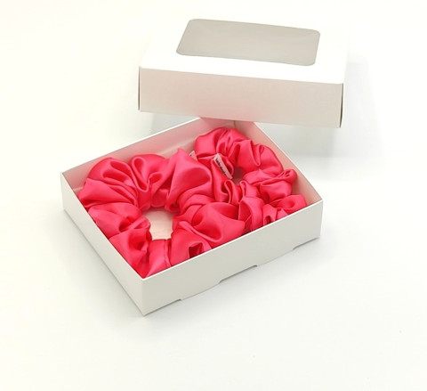 Sada dvou pink gumiček gumička gumičky do vlasů spony scrunchies scrunchie 