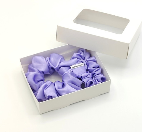 Sada dvou levandulových gumiček gumička gumičky do vlasů spony scrunchies scrunchie 