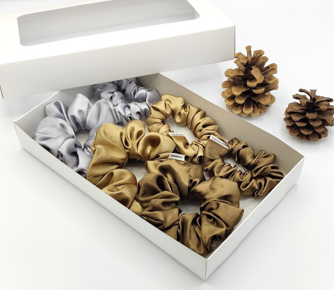 Dárková sada camel II.- 6 scrunchie spona sponka sponky do vlasů spony scrunchies scrunchie 