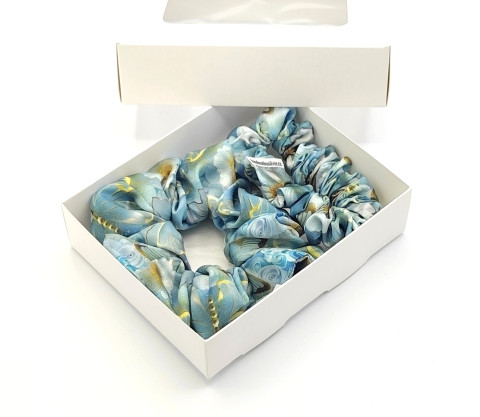 II. Sada dvou květinových gumiček gumička gumičky do vlasů spony scrunchies scrunchie 