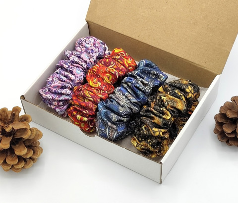 Dárková sada - s Mandalami 4 ks L spona sponka sponky do vlasů spony scrunchies scrunchie 