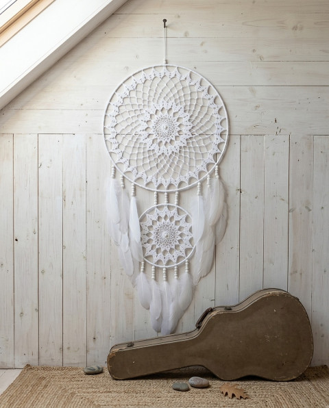 Lapač zlých snů 40 x 95 cm indián indiánský nad postel strážce boho dream lapač dreamcatcher lapač snů do ložnice 