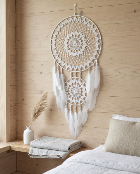Lapač zlých snů 40 x 95 cm indián indiánský nad postel strážce boho dream lapač dreamcatcher lapač snů do ložnice 