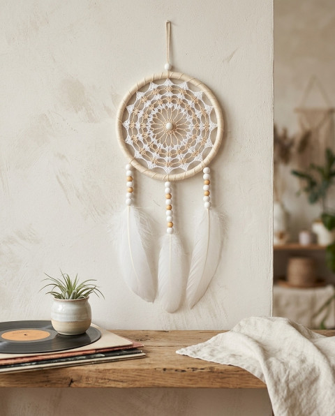 Lapač zlých snů 15 x 40 cm indián indiánský nad postel strážce boho dream lapač dreamcatcher lapač snů do ložnice 