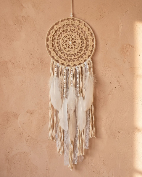 Lapač zlých snů 20 x 65 cm indián indiánský nad postel strážce boho dream lapač dreamcatcher lapač snů do ložnice 