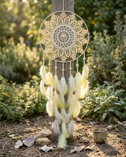 Lapač zlých snů 30 x 90 cm indián indiánský nad postel strážce boho dream lapač dreamcatcher lapač snů do ložnice 