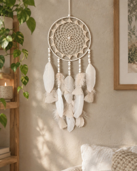 Lapač zlých snů 18 x 55 cm indián indiánský nad postel strážce boho dream lapač dreamcatcher lapač snů do ložnice 