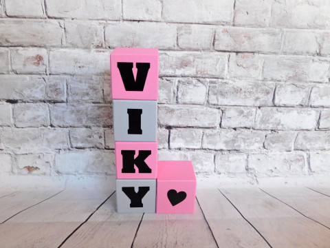 Dřevěné kostky se jménem dřevo dřevěné dárek kostky kostka pro děti se jménem 