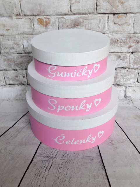 Dřevěná šperkovnice 3 kusy dřevo dřevěné dárek holčičí dívčí hvězdy sponky šperkovnice gumičky na šperky šperkovnička pro holky toaletka na poklady 