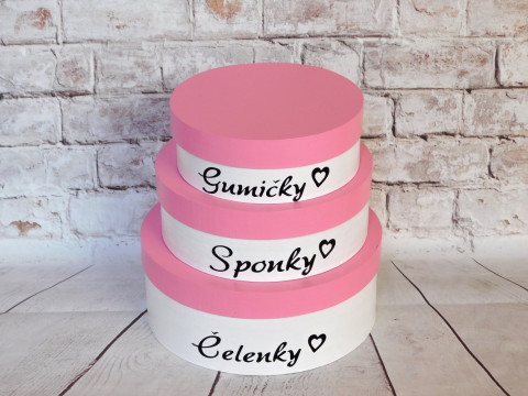 Sada 3 krabiček šperkovnice dřevo dřevěné dárek holčičí dívčí hvězdy sponky šperkovnice gumičky na šperky šperkovnička pro holky toaletka na poklady 