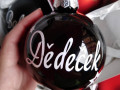 Skleněná vánočné ozdoba ČERNÁ LESK
