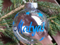 Plastová ozdoba se jménem MODRÁ