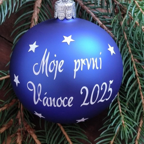 Vánoční ozdoba Moje první Vánoce dárek koule vánoce sklo jméno vánoční ozdoba miminko skleněná baňka se jménem dárek pro miminko první vánoce 