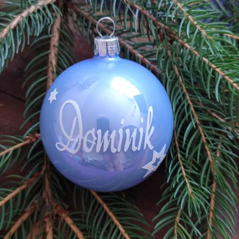 Skleněná vánoční ozdoba se jménem dárek koule vánoce sklo jméno vánoční ozdoba skleněná baňka se jménem 