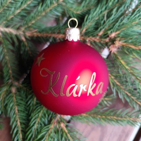 Personalizovaná vánoční ozdoba text dárek koule vánoce sklo jméno vánoční ozdoba skleněná baňka se jménem 