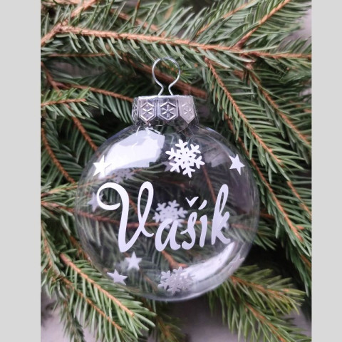 Vánoční ozdoba se jménem plast dárek koule vánoce jméno vánoční ozdoba baňka se jménem 