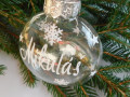 Vánoční ozdoba se jménem plast