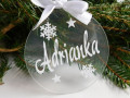 Akrylová vánoční ozdoba se jménem
