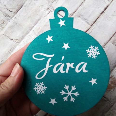 Dřevěná vánoční ozdoba mořská dřevo dřevěná dekorace dárek koule vánoce vánoční ozdoba baňka se jménem 