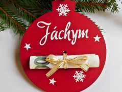 Dřevěná pokladnička Na motorku