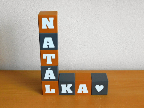 Personalizované kostky se jménem dřevo dřevěné dárek kostky kostka pro děti se jménem 