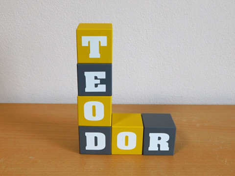 Personalizované kostky dekorace dřevo dřevěné dárek kostky kostka pro děti se jménem 