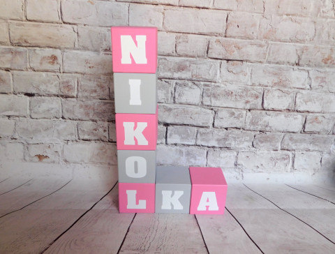 Dekorace dřevěné kostky jméno dřevo dřevěné dárek kostky kostka pro děti se jménem 