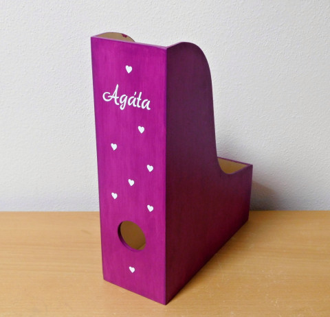 Dřevěný pořadač jméno srdíčka dřevo dřevěný hvězda hvězdy pořadač pro děti pro kluky na doklady na stůl se jménem školní potřeby šanon na papíry 