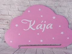 Dřevěná pokladnička se jménem