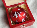 Vánoční baňka v dárkové krabičce