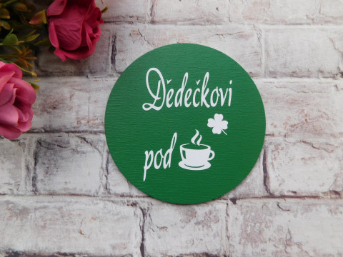 Dřevěný podtácek pro dědečka dřevo dřevěný dekorace dárek tácek podtácek pro muže dárkové balení 