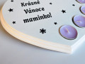 Dřevěný svícen srdce s věnováním