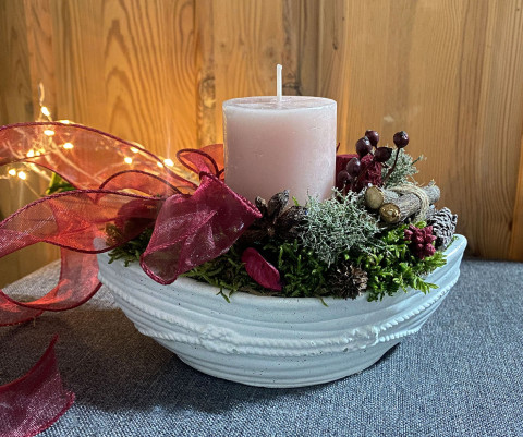 Vánoční dekorace ,,V lodičce