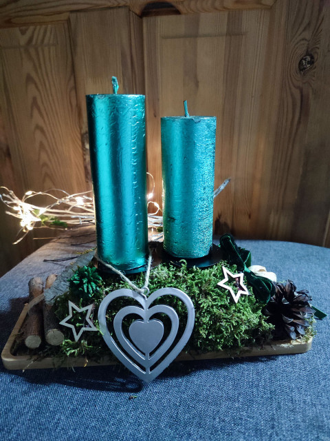 Vánoční dekorace,,Metalická zelená