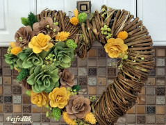 jarní věnec na dveře..