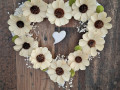 přírodní květinové srdce..