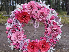 jarní věnec na dveře..