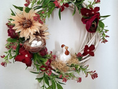 jarní věnec na dveře..