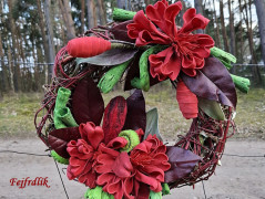 jarní věnec na dveře..