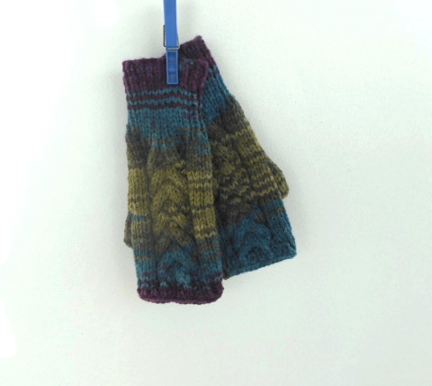 Rukavice bez prstů návleky ručně pletené návleky rukavice teplé bez prstů 