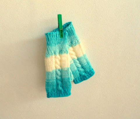 Pletené návleky dámské ručně pletené návleky rukavice teplé bez prstů 